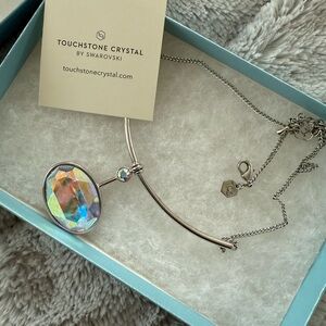 Touchstone Crystal by Swarovski Necklace with Iridescent Pendant